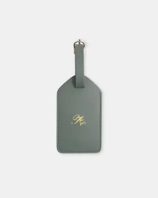Initial Luggage Tag | Color: Thyme | Style: I