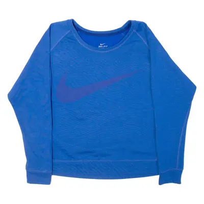 NIKE Dri-Fit Womens Sweatshirt Blue M