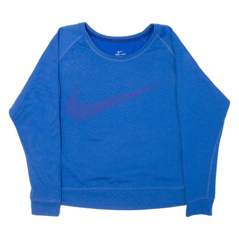 NIKE Dri-Fit Womens Sweatshirt Blue M