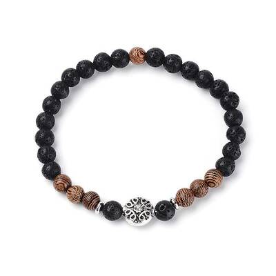 Natural Lava Rock Beads Stretch Bracelets