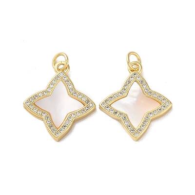 Brass Micro Pave Clear Cubic Zirconia Pendants