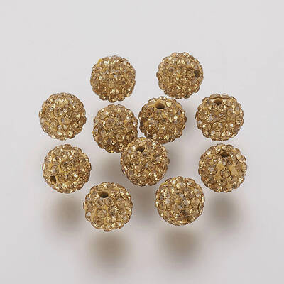 Polymer Clay Rhinestone Beads