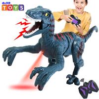 deAO Robot Dinosaur Toys, rc Dinosaur with Realistic Legs & Spray Stream Remote Control Dinosaur,t rex Toys Birthday Gift