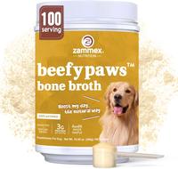 Zammex BeefyPaws Bone Broth Powder for Dogs&Cats, 300g Grass-Fed Feeding Collagen Protein with 19 Amino Acids, Joint, Gut Hea...