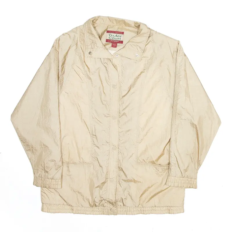 TUDOR COURT Beige 90s Nylon Shell Jacket Womens M