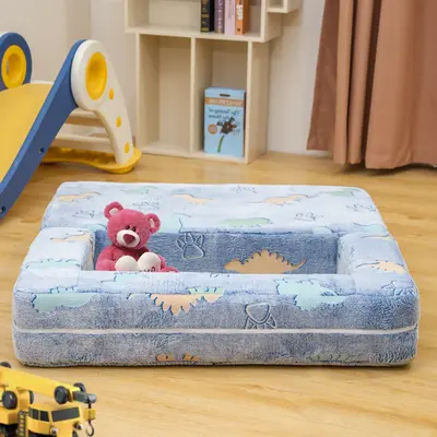 Lamerge Modular Play Couch,Glow in The Dark play Couch for playroom cloud couch, Convertible Fold Out Play Foam and Floor Cus...