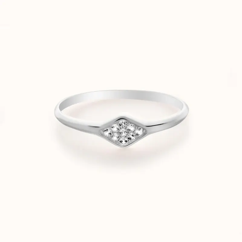 Diamond Pavé Signet Ring