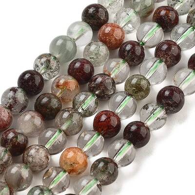 Natural Four Seasons Lodolite Quartz Beads Strands