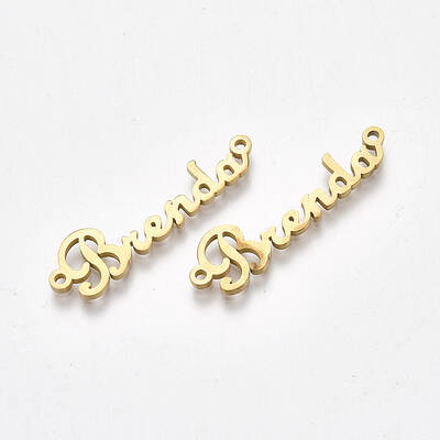 Ion Plating(IP) 304 Stainless Steel Name Links connectors