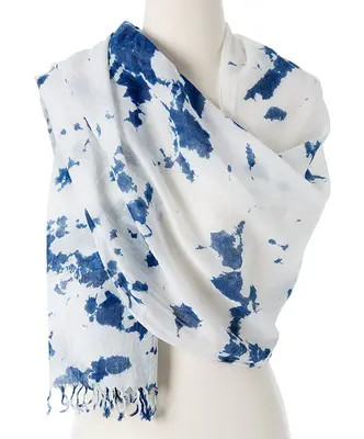 Awaken Organic Tie Dye Scarf | Color: Blue -Sold out