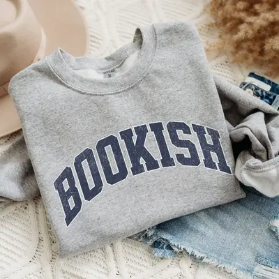 Bookish Sweatshirt, Bookworm Sweatshirt, Vintage Bookish Crewneck, Book Nerd, Book Lover Sweater, Bookish Gift, Gift For Book...