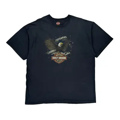 Made In Usa Camarillo California Harley Davidson Graphic T-Shirt - 2XL Navy Cotton