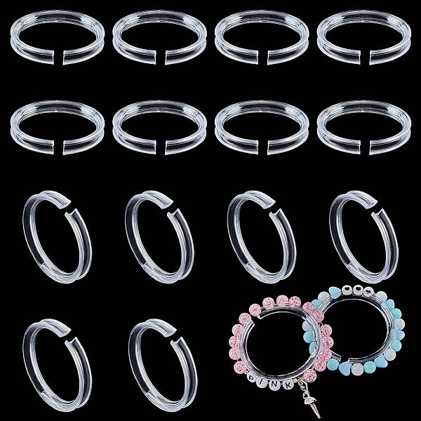 20Pcs Small Transparent Shelf Bangle Organizer Bracelet Displays Stand Jewelry Holder