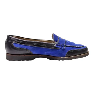 MICHEL JORDI Boat Shoes Blue Synthetic Womens UK 8