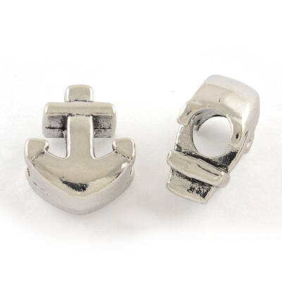 Tibetan Style Alloy European Large Hole Beads
