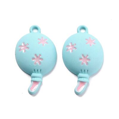 Spray Painted Alloy Enamel Pendant