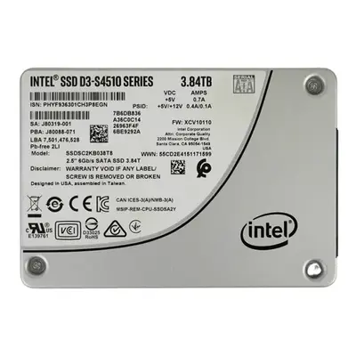 SSDSC2KB038T8 Intel D3 S4510 3.84TB Triple-Level Cell SATA 6Gb/s 2.5-Inch Solid State Drive