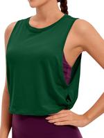 Women's Solid Color Sports Tank Top, Breathable Quick Drying Sleeveless Sports Top, Ladies Sportswear for Yoga Gym Workout
