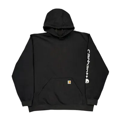 Loose Fit Carhartt Tall Hoodie - 2XL Black Cotton Blend