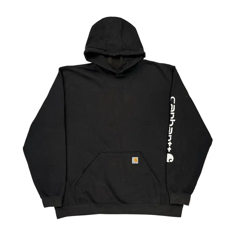 Loose Fit Carhartt Tall Hoodie - 2XL Black Cotton Blend