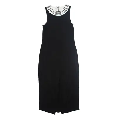 JENNY PACKHAM Stretch Bodycon Dress Black Viscose Sleeveless Long Womens UK 12