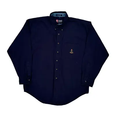 Chaps Ralph Lauren Shirt - Large Navy Cotton | Size: large