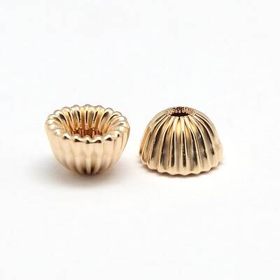 Yellow Gold Filled Bead Caps