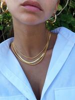 Women's Vintage Stackable Chain Necklace Set, 3 Counts/set Twist & Snake Bone Statement Necklace, Fashion Jewelry for Party, ...