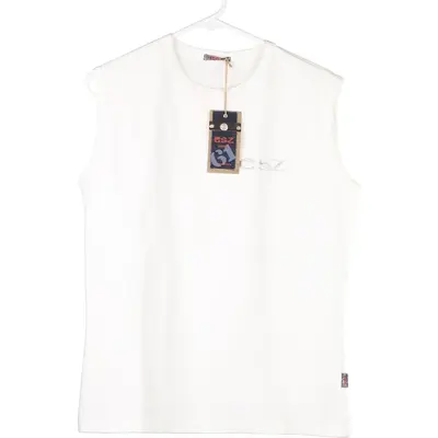 Age 14-16 Essenza Embroidered Vest - XL White Cotton
