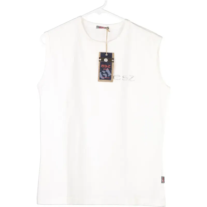 Age 14-16 Essenza Embroidered Vest - XL White Cotton