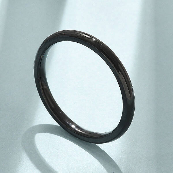 Ion Plating(IP) 304 Stainless Steel Plain Band Rings