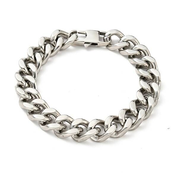 Non-Tarnish 201 Stainless Steel Curb Chain Bracelet for Men Women