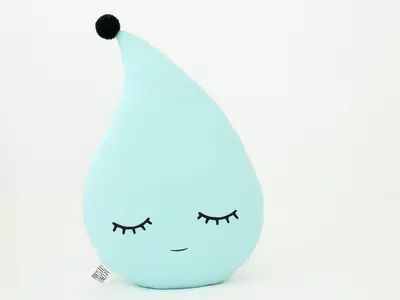 Mint Raindrop Pillow
