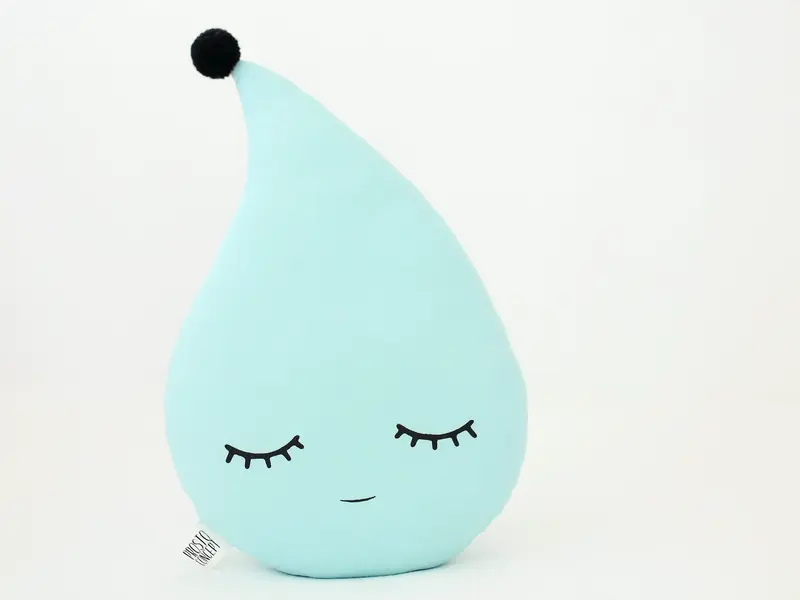 Mint Raindrop Pillow