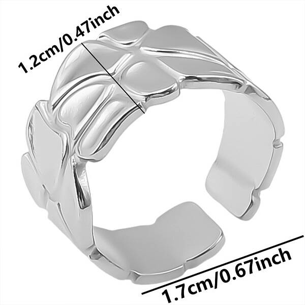 Non-Tarnish Minimalist 304 Stainless Steel Cuff Rings