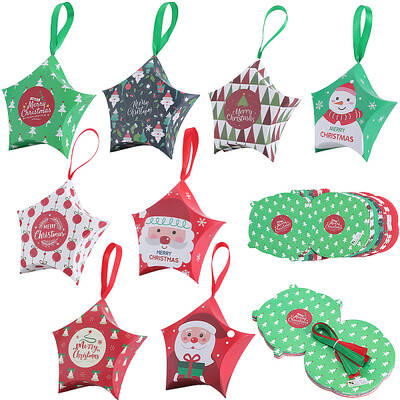 16Pcs 8 Colors Star Shape Christmas Gift Boxes
