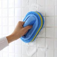 Bathroom Effortless Scrubbing Sponge Scrubber, 1 Count Absorbent Cleaning Brush with Handle, Household Bathroom Cleaning Tool...