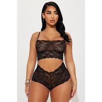 Sultry Moments Lace 2 Piece Set - Black