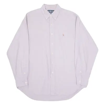 RALPH LAUREN Mens Plain Shirt Purple Long Sleeve L