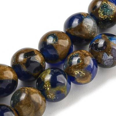 Synthetic Gold Clinquant Stone Beads Strands