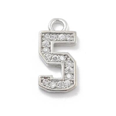 Brass Micro Pave Clear Cubic Zirconia Pendants