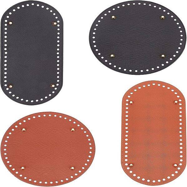 4 Pcs 4 Styles PU Leather Bottom
