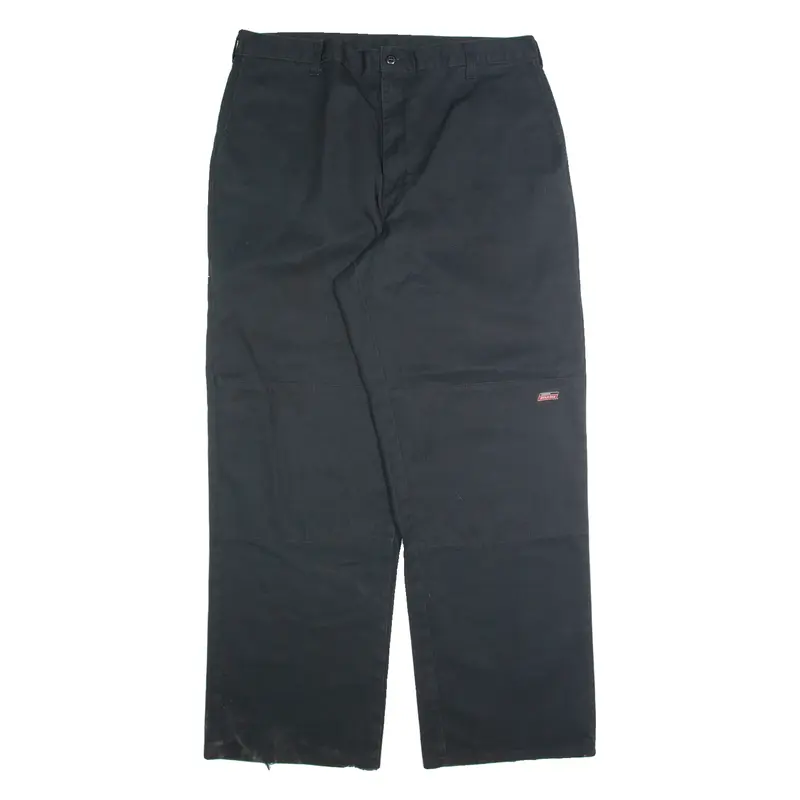 DICKIES Workwear Mens Trousers Black Regular Straight W38 L32