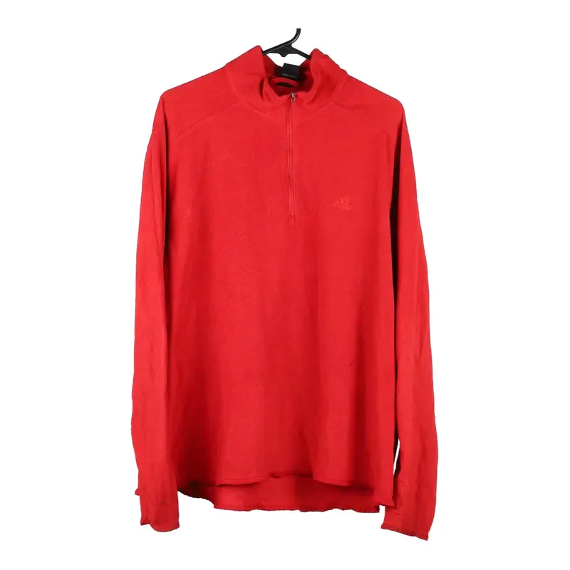 Adidas Fleece - Large Red Polyester