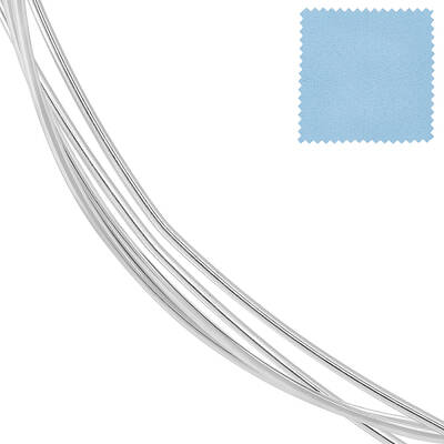 Beebeecraft 19 Guage 925 Sterling Silver Wire Half Hard Round Craft Wire 1.64 Feet with Polishing Cloth Necklaces Bracelets E...