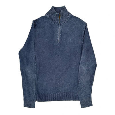 Polo Ralph Lauren 1/4 Zip - Medium Blue Silk
