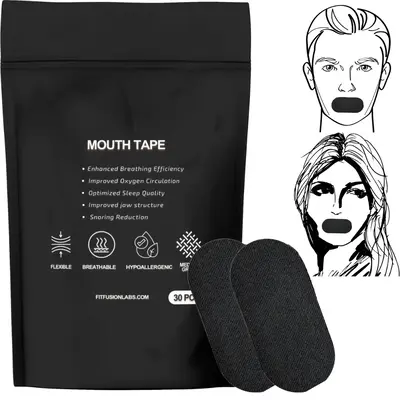 Mouth Tape for Better Breathing, Reduced Snoring Oral Application, Improves Sleep Quality Comfort Hypoallergenic Gentle Sensi...
