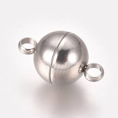 Tarnish Resistant 304 Stainless Steel Magnetic Clasps with Loops
