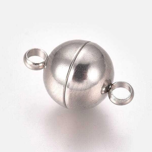 Tarnish Resistant 304 Stainless Steel Magnetic Clasps with Loops