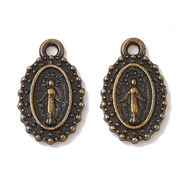 Oval Tibetan Style Alloy Charms